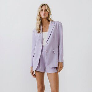 NWT Endless Rose Everyday Blazer Oversized Lilac Lavender Small
